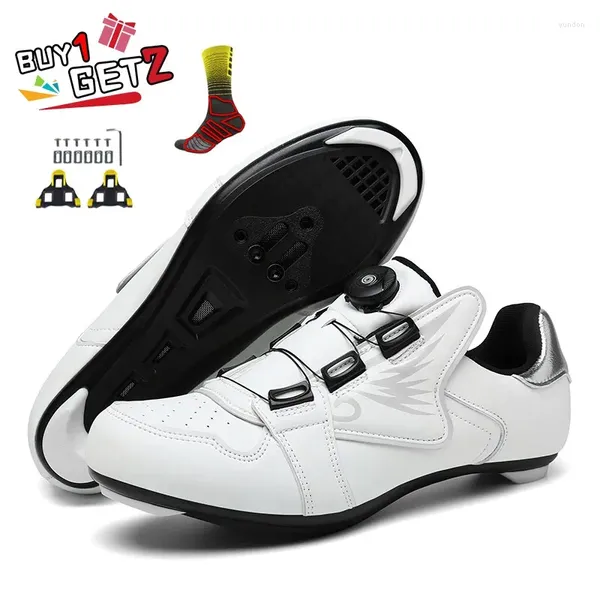 Radfahren Schuhe MTB Outdoor Männer Mountainbike Professionelle Weiß Triathlon Fahrrad Flache Sneaker SPD Road Stiefel