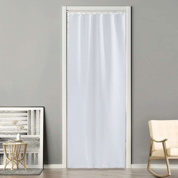 Conjunto de cortinas blackout RYB HOME com instalação de teto deslizante, divisória adequada para portas de estilo francês, quarto, cortinas de sala de estar, largura