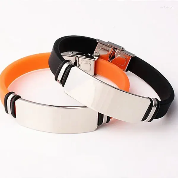 Charme Pulseiras 10 pcs Clássico Personalizado Aço Inoxidável Basquete Esportes Silicone Moda Jóias Acessórios