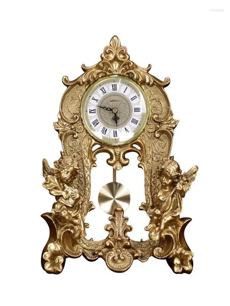 Orologi da tavolo Ornamenti per orologi in stile europeo Ingressi dei sedili Armadi TV Artigianato desktop di lusso leggero