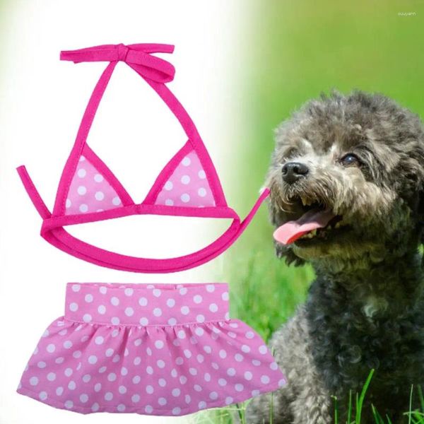 Abbigliamento per cani 1 set vestito da bagno nastro di fissaggio costume da bagno per animali stampa pesca abbigliamento da spiaggia per gatti