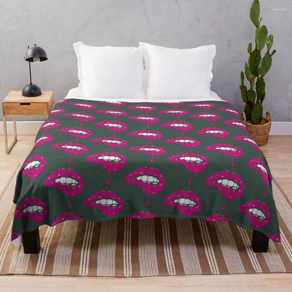 Coperte Ben Azelart Merch Stay Wild Lip Throw Coperta decorativa