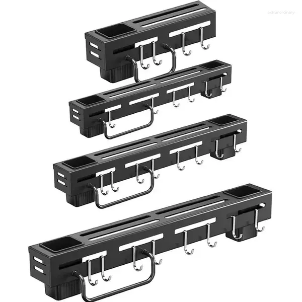 Suporte de facas de parede de armazenamento de cozinha simples prateleira multifuncional plástico listra pauzinhos com ganchos rack para armazenamento