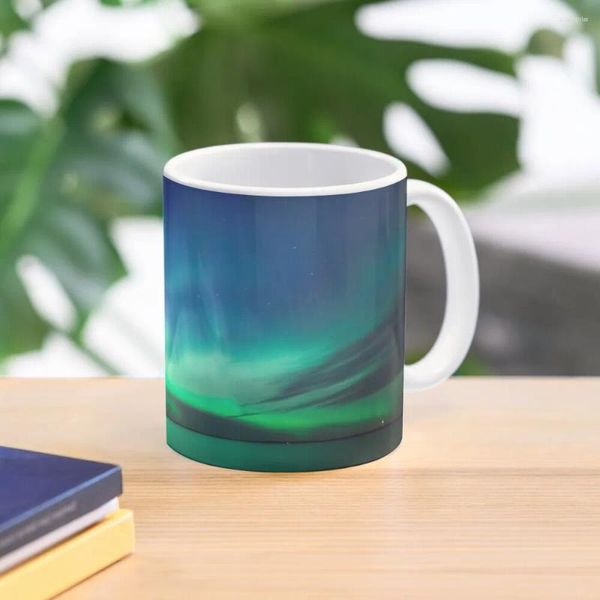 Canecas Copos bonitos do misturador da caneca de café da aurora boreal para e estética do chá