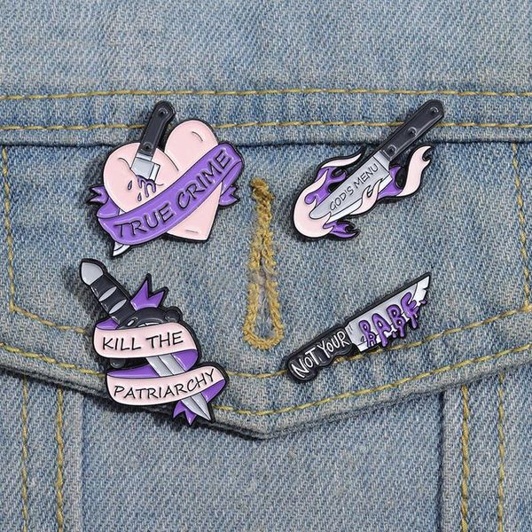 Kill the paeriarchy esmalte pinos personalizados não seu bebê feminino power broches lapela emblemas punk jóias presente para amigos