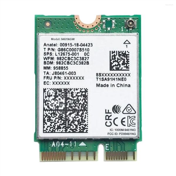 Ложки для Wi-Fi-карты Intel 9461NGW AC 9461 2,4G/5G двухдиапазонный 802.11AC M2 Key E CNVI Bluetooth 5,0 беспроводной адаптер