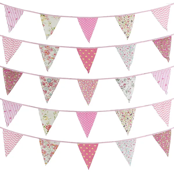 Party Dekoration 10 Meter Banner Wimpel 36 Dreieck Flagge für Hochzeit Geburtstag Bunting Wandbehang Garland Home