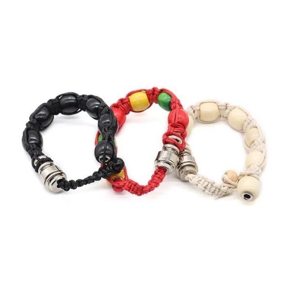 Bracciale in metallo portatile Fumo Pipa per pipa stoccaggio click n vape Metallo tabacco erba in incognito Tubi per sigaretta a mano Legno Giamaica Rasta 1 LL