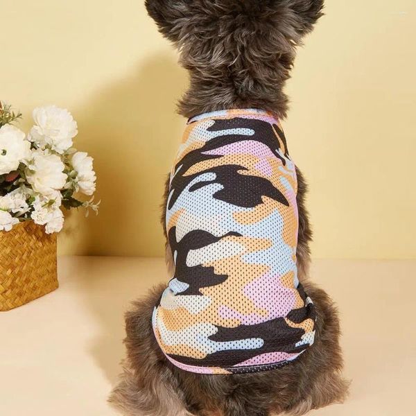 Vestuário para cães Alta Pet Vest Camuflagem Confortável para Pequenos Animais de Estimação Camisa Macia Roupas Respiráveis ​​Cães de Verão