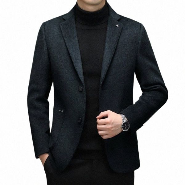 2024-New Busin Casual Trend stile italiano Slim Fit Fit confortevole Fi Hosting Viaggio da sposa Blazer da uomo in lana M58y #