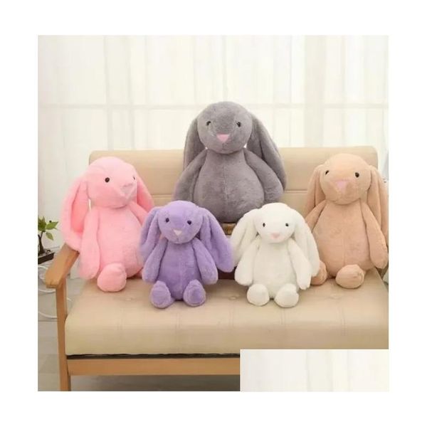 Animali di peluche ripieni Coniglietto di Pasqua P Giocattolo Cartoon Simator Orecchio lungo Coniglio morbido Bambola animale Giocattoli per bambini Compleanno Natale Fidanzata Dhtjv