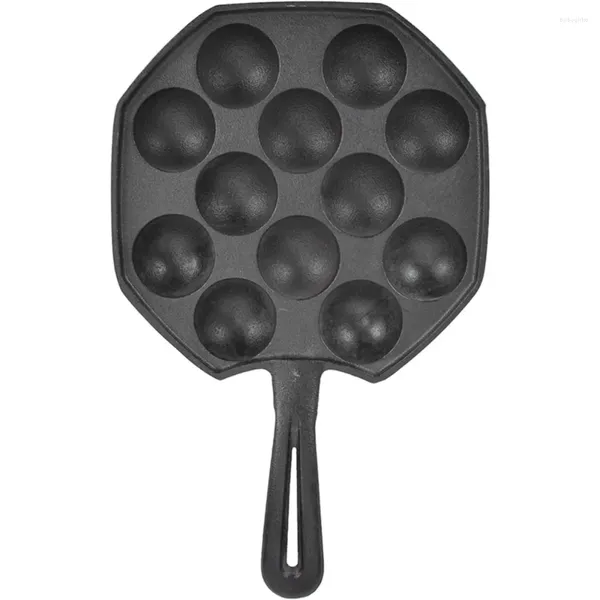 Set di pentole Padella 12 Fori Soffio D'uovo Antiaderente Palla Di Ghisa Pancake Torta Per La Cucina Domestica