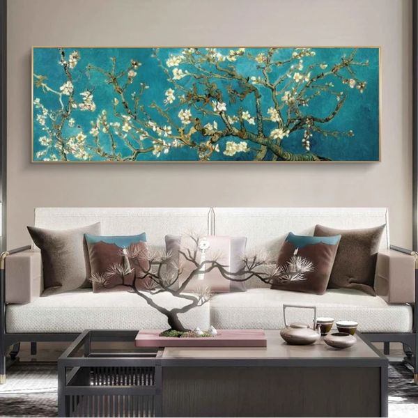Van Gogh Mandelblüten Blumen Leinwandgemälde Reproduktionen weltberühmter Kunstwerke von Wall Art Picture Home Decor 240327