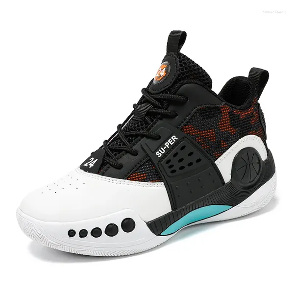 Scarpe da basket per bambini 2024 Mesh traspirante da ragazzo per corsa, allenamento fitness, sneakers per bambini