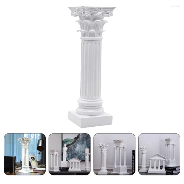 Portacandele Colonna romana Scultura Supporto per pilastro Decorazione per tavolo Forniture per feste Decorazioni per il desktop Candeliere per cena