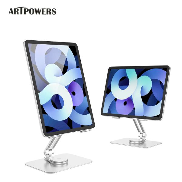 Supporti Artpowers Supporto pieghevole per tablet pieghevole in metallo Supporto pieghevole per Ipad Pro Xiaomi Huawei Samsung Pad Accessori per telefoni