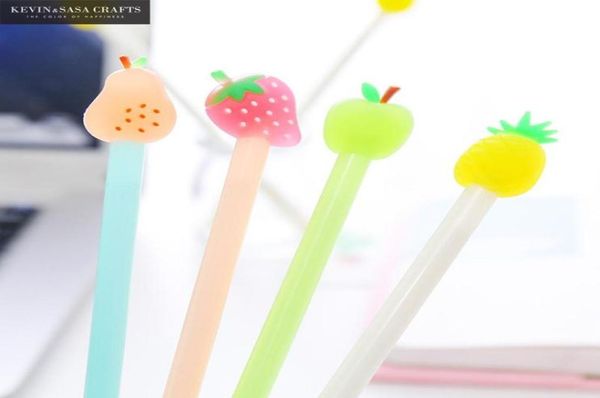 4 pezzi penna gel frutta penna carina cancelleria materiale scolastico kawaii inchiostro gel scuola cancelleria ufficio fornitori regalo ufficio3968365