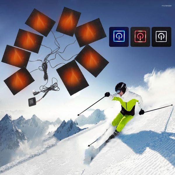 Teppiche 3 Ebenen Winter Warme Hosen Beheizte Pads USB Heizung Für DIY Kleidung Outdoor Camping Wandern Ski Radfahren