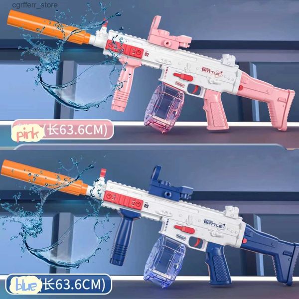 Arma brinquedos 2024 m416 pistola de água nova scra pistola de água elétrica totalmente automática explosão ultra longo alcance meninos e meninas brincando com água brinquedos240327