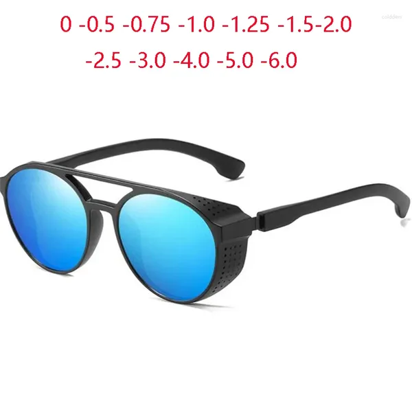 Солнцезащитные очки с антибликовым покрытием, овальные линзы по рецепту, близорукие, с диоптриями, цветные линзы, диоптрийные очки от 0 -0,5 -0,75 до -6,0