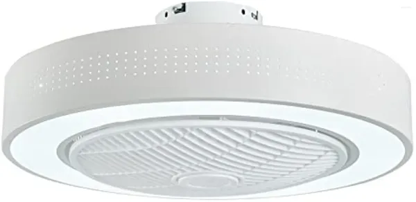 Luzes de teto 22 ''moderno ventilador de montagem embutida controle remoto regulável 3 cores LED luz de economia de energia para quarto sala de estar cozinha