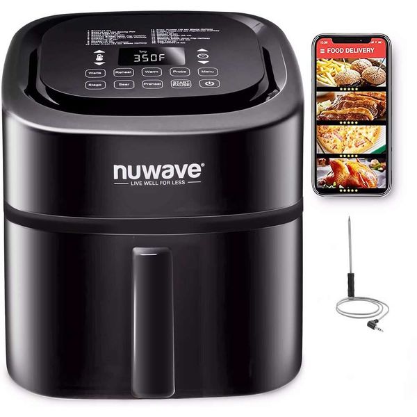 Nuwave Brio 8-Liter-Luftfritteuse, leistungsstarke 1800 Watt, gut lesbares, kaltweißes Display, -400 °F Temperaturregelung, 100 vorprogrammierte Voreinstellungen und 50