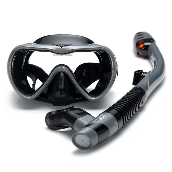 Auslaufsicheres Schnorchel-Set, Antibeschlag-Schwimm-Schnorchelbrille, Brille mit leicht zu atmendem Trockenschlauch, Tauchmaske 240321