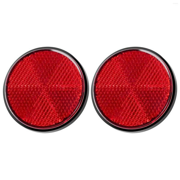 Tigelas 2pcs refletor vermelho redondo universal para motocicleta ATV 5.6 0.8cm