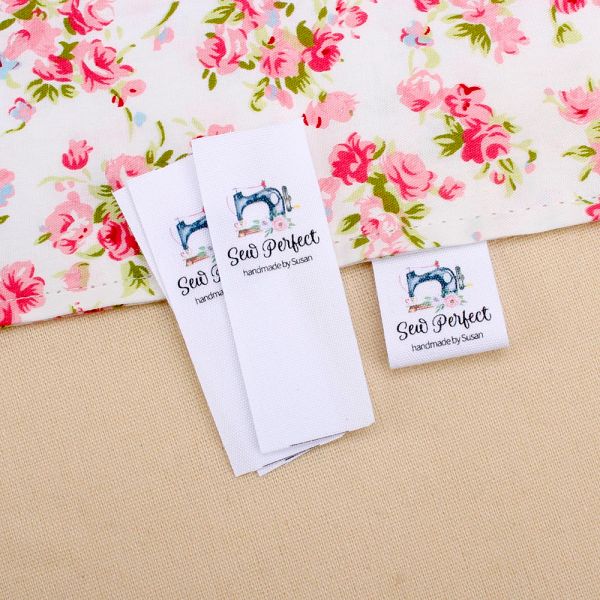 Accessoires Custom Clothing Labels Brand -Tags, Boutique -Etiketten, Logo oder Text, organisches Baumwollband (MD3039)