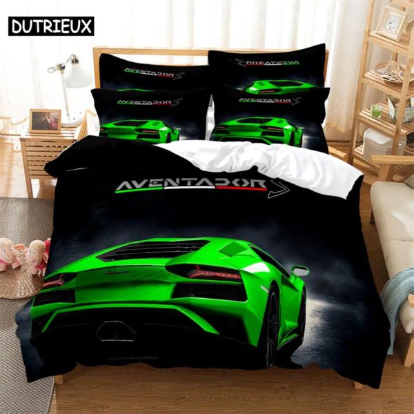 Set Car Beding Set Seet Cover Set 3D -постельное белье для цифровой печать постельное белье Queen Size Seled Set модель дизайн прозрачные шторы