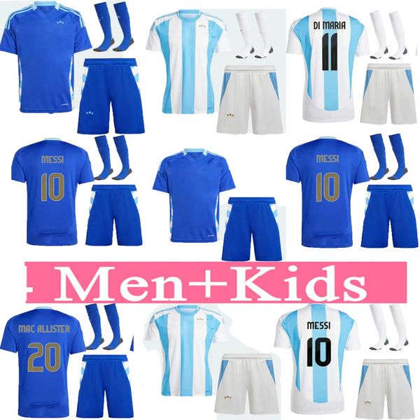 24/25 Argentina Maglie da calcio pulite e confortevoli MESSIS Otamendi Squadra nazionale Copa DYBALA MARTINEZ KUN AGUERO Maglie da calcio Maradona DI Maria Kit uomo per bambini