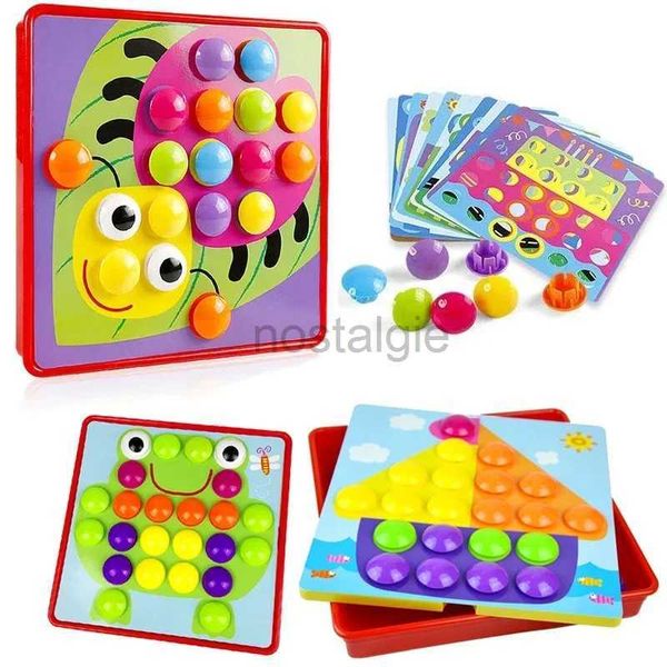 Intelligenzspielzeug Neuer Pilznagel DIY Cartoon Handgemachtes Spielzeug Kinder Montessori Pädagogisch Intelligentes 3D-Puzzlespiel Jigsaw Board Geschenke 24327