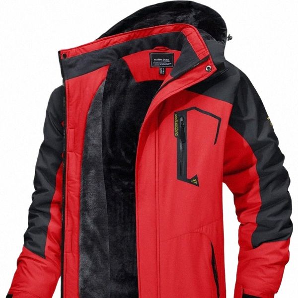 2024 Горные куртки с флисовой подкладкой Мужские походные куртки Открытый съемный пальто с капюшоном Лыжная сноубордическая парка Зимняя верхняя одежда o5yF #