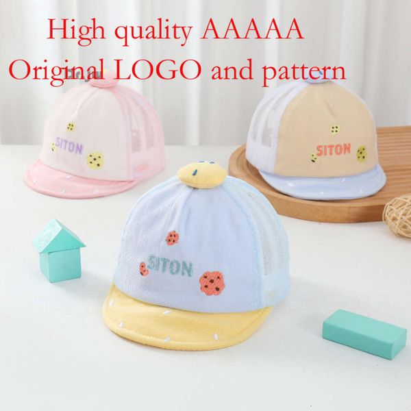 Chapéus de malha para bebês e crianças pequenas, bonés de beisebol com abas macias, bonés de proteção solar de verão para crianças estilo ins SITON