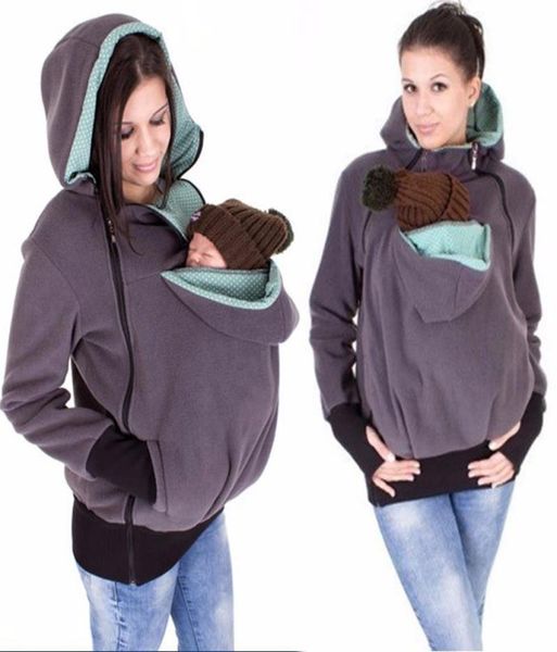 Ganze Babytrage-Jacke, Känguru-Oberbekleidung, Hoodies, Sweatshirts, Mantel für schwangere Frauen, Schwangerschaft, Babytragemantel, Damen L9954318