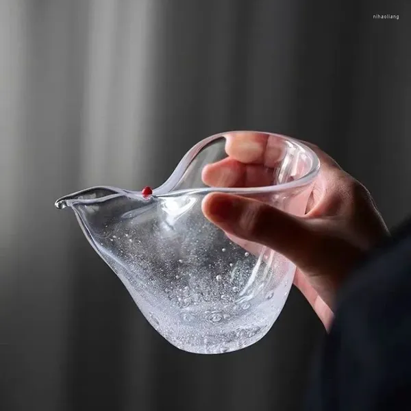 Copos de vinho de vidro de cristal justo copo criativo doméstico de alta qualidade espessado resistente ao calor dispensador de chá bolha masculino cabaça conjunto