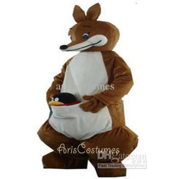 Trajes de mascote Halloween Natal Brown Kangaroo Mascotte Cartoon Plush Fancy Dress Mascot Costume