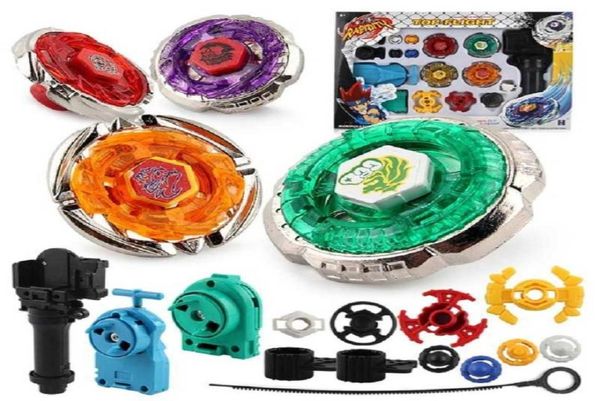 Beyblades explosão conjunto de brinquedos de fusão de metal com lançadores duplos mão bayblade girando topos brinquedo bey lâmina brinquedo clássico kids039s gi1510718