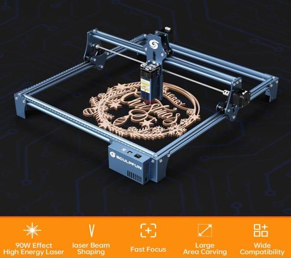 Impressoras sculpfun s9 máquina de gravação a laser ultrafino feixe moldar tecnologia gravador acrílico corte 410x420mm278s7493837