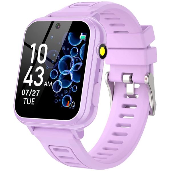 Orologi Smart Watch per bambini con 24 giochi di puzzle Smartwatch per bambini Pedometro Sveglia Lettore musicale Orologio da polso sportivo con torcia per fotocamera