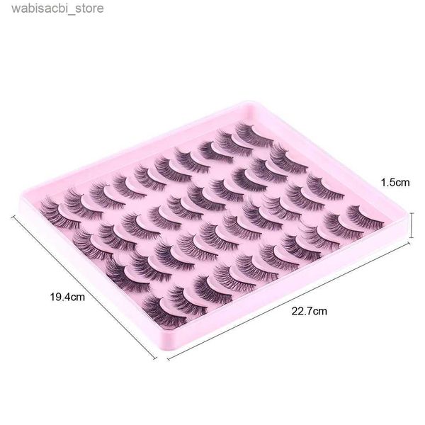 Esplosione di ciglia finte 20 paia di ciglia finte spesse naturali miste ciglia finte in fibra chimica ciglia lunghe caotiche24327