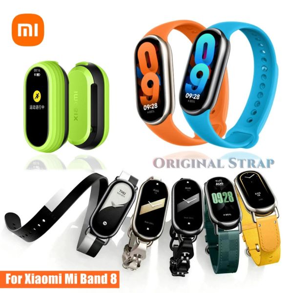 Hüllen 100 % Original-Armband für Xiaomi Mi Band 8, offizielles Armband-Zubehör, Band8-Ersatzgürtel, Armband, keine Uhr