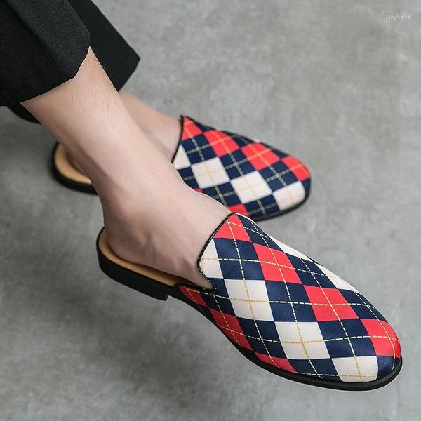 Scarpe casual Estate Mezza pantofola Mocassino Slip-on da uomo Personalità della moda Comode pantofole traspiranti Mocassino leggero con la suola morbida