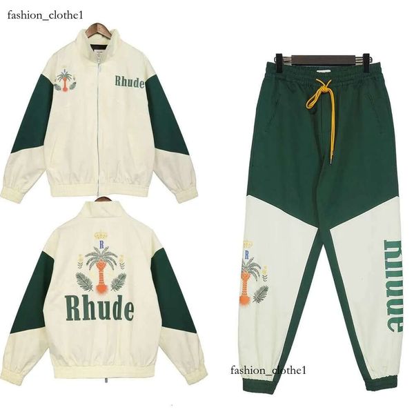 Rhudes marca jaquetas masculinas designer jaquetas de moda marca casual casacos outerwear rhude retalhos manga comprida solto bordado str 732