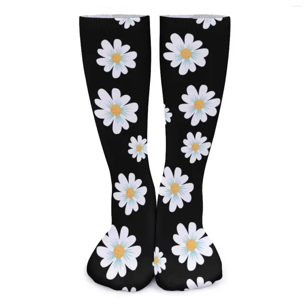 Frauen Socken Schöne Gänseblümchen Muster Winter Gänseblümchen Blumen Druck Strümpfe Harajuku Damen Weiche Gedruckt Outdoor Anti Skid