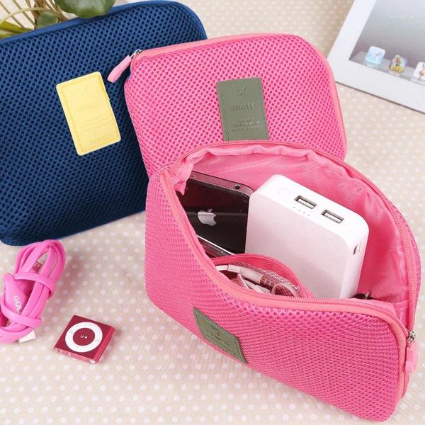 Aufbewahrungstaschen Tragbare Kit Fall Schwamm Digitale Gadget-Geräte USB-Kabel Kopfhörer Stift Tasche Reise Aufbewahrungstasche für Daten