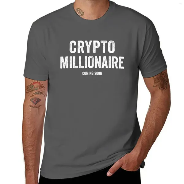 Polo da uomo T-shirt Crypto Millionaire Personalizza abiti vintage Ragazzi con stampa animalier Magliette da uomo grandi e alte