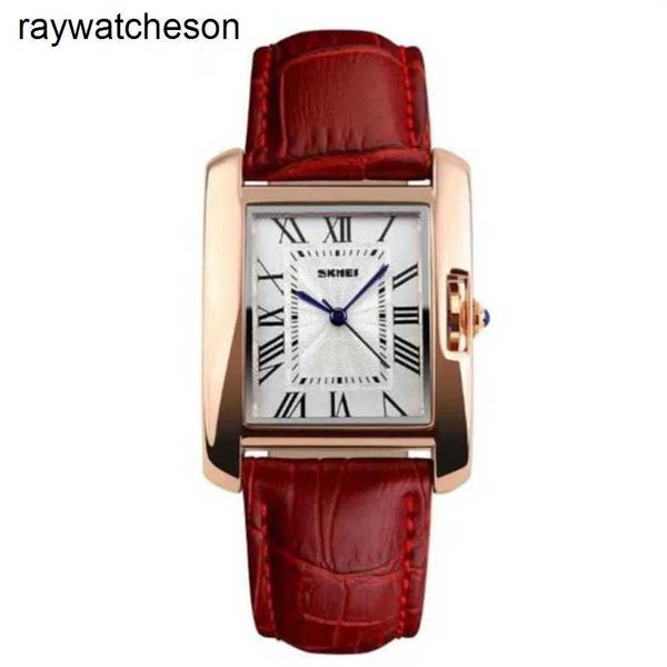 Luxus-Carters-Uhr Tank Schweizer Uhren Automatik Damen Damen 2024 Lederarmband Quarz-Armbanduhren für Lady Skmei Custom Fashion Geschenk Chinese Who
