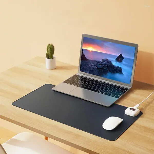 Halılar Elektrikli Isı Mouse Pad Masa Paspaslı Paspas 3 Saatli Otomatik Kapatma Bilgisayar Klavyesi için Kış Sıcak Elini Tutun