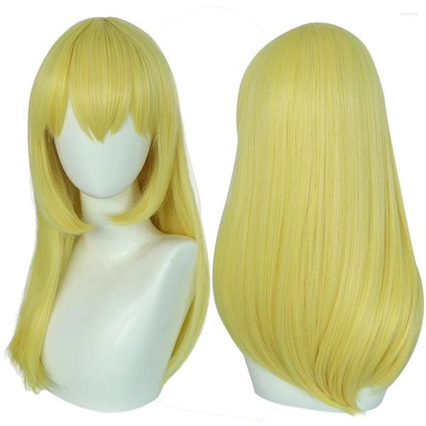 Articoli per feste Parrucche Irvine Anime Donne adulte Gioco di ruolo Capelli gialli lunghi lisci Mashle Muscoli magici Accessori per costumi cosplay